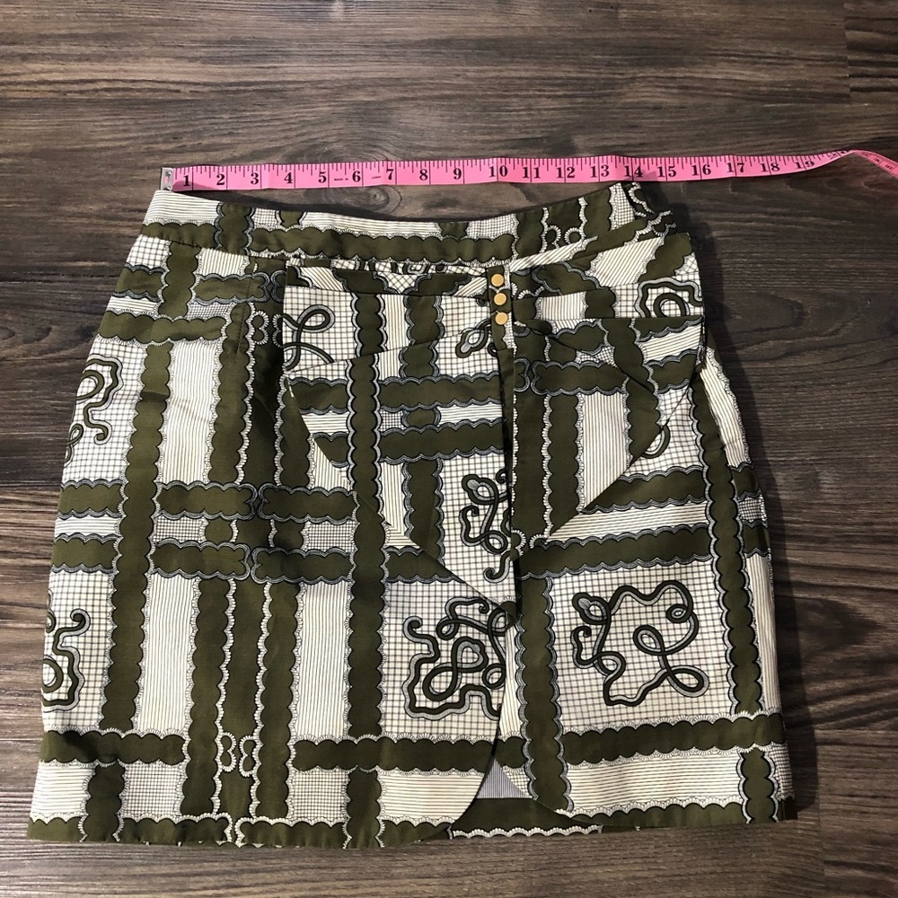 Anthropologie Leifsdottir Green Floral Skirt - Picture 13 of 16